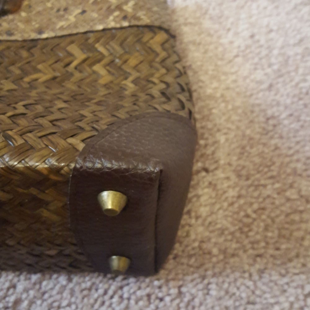 Woven purse with lining from Thailand, NWOT - Picture 3 of 10